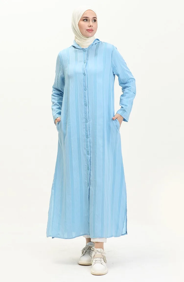 Hooded Long Tunic 24Y8845-01 Blue 24Y8845-01