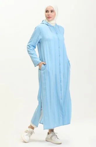 Hooded Long Tunic 24Y8845-01 Blue 24Y8845-01