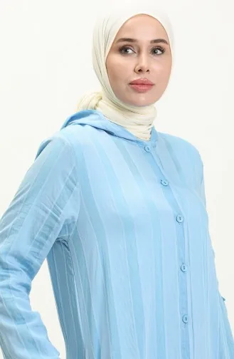 Hooded Long Tunic 24Y8845-01 Blue 24Y8845-01