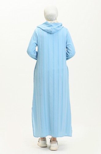 Lange Tunika mit Kapuze 24Y8845-01 Blau 24Y8845-01