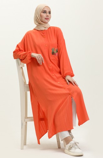 Embroidered Long Tunic 24Y8932-01 Orange 24Y8932-01