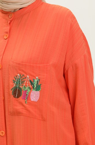 Embroidered Long Tunic 24Y8932-01 Orange 24Y8932-01