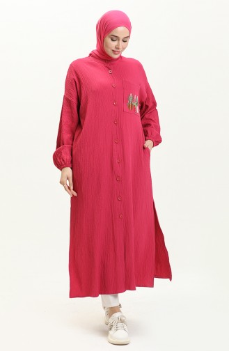 Embroidered Long Tunic 24Y8844-05 Plum 24Y8844-05