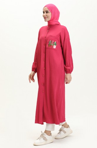 Embroidered Long Tunic 24Y8844-05 Plum 24Y8844-05