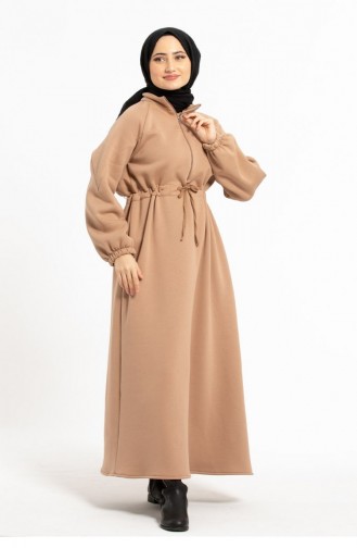 Beige Hijab Kleider 780
