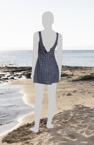 Maillot de Bain Hijab Bleu Marine 23505-01