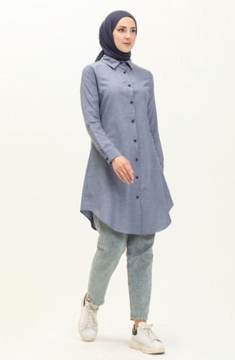 Buttoned Tunic 2514-06 Gray 2514-06