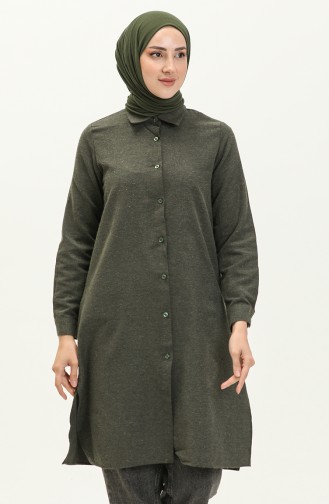 Tunika mit Schlitzen 2559-07 Khaki 2559-07