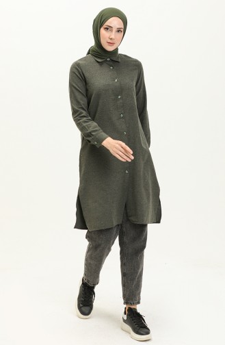 Tunika mit Schlitzen 2559-07 Khaki 2559-07