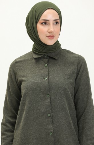 Yırtmaçlı Tunik 2559-07 Haki