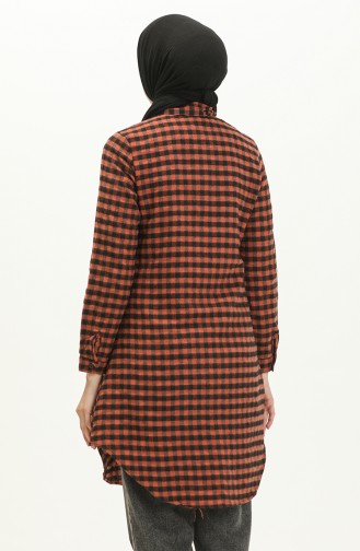 Plaid Tunic 2546-06 Brick Red 2546-06