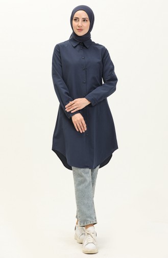 Buttoned Tunic 2514-09 Dark Blue 2514-09