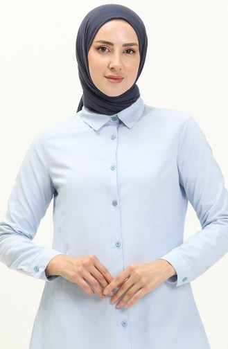 Buttoned Tunic 2514-03 Blue 2514-03
