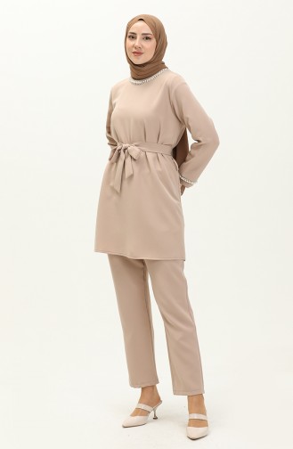 Ensemble Tunique Pantolon 70005-02 Beige 70005-02