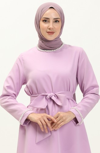 Pearl Detailed Two Piece Suit 70005-04 Lilac 70005-04