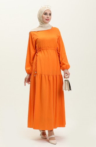 Gerafftes Kleid 4333-02 Orange 4333-02