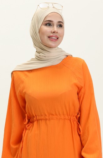 Gerafftes Kleid 4333-02 Orange 4333-02