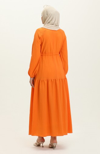 Gerafftes Kleid 4333-02 Orange 4333-02