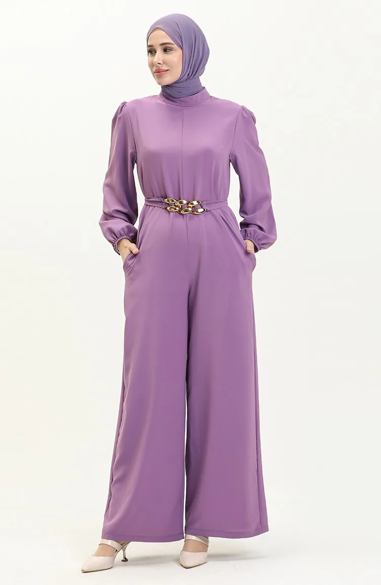 Jumpsuit mit Kettengürtel 6031-05 Flieder 6031-05