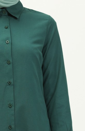 Buttoned Tunic 2514-13 Emerald Green 2514-13