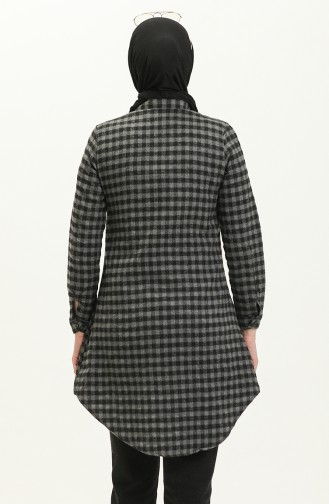 Plaid Tunic 2546-04 Gray 2546-04