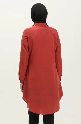 Mandarin Collar Pocketed Tunic 2515-16 Dark Onion Peel 2515-16