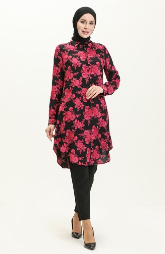 Viscose Printed Tunic 2558-01 Plum 2558-01