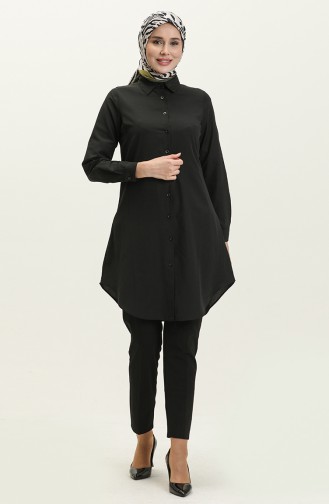 Buttoned Tunic 2514-08 Black 2514-08