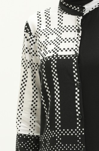 Viscose Printed Tunic 2556-01 Black And white 2556-01