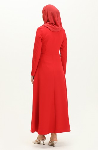 فستان بتصميم سلسلة 4274-06 أحمر 4274-06