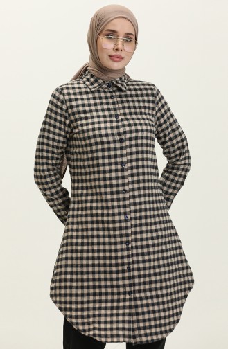 Plaid Tunic 2546-01 Mink 2546-01