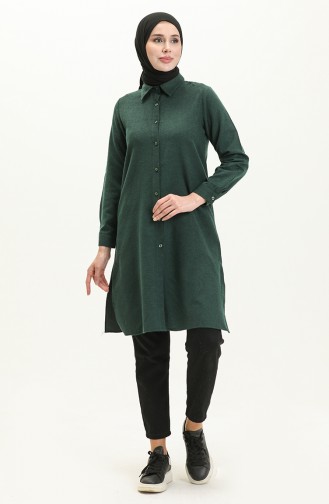 Slit Tunic 2559-02 Emerald Green 2559-02