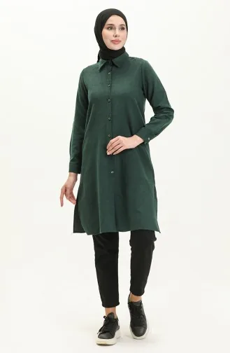Slit Tunic 2559-02 Emerald Green 2559-02