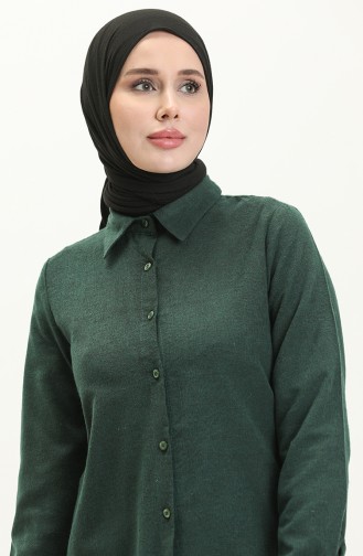 Slit Tunic 2559-02 Emerald Green 2559-02