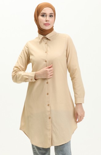 Buttoned Tunic 2514-17 Beige 2514-17