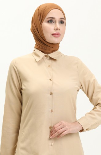 Buttoned Tunic 2514-17 Beige 2514-17