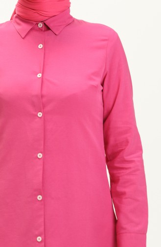 Buttoned Tunic 2514-14 Fuchsia 2514-14