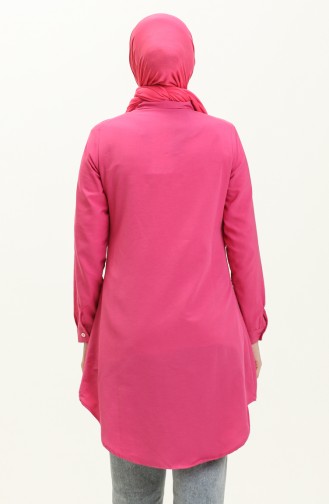 Buttoned Tunic 2514-14 Fuchsia 2514-14