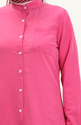 Mandarin Collar Pocket Tunic 2515-10 Fuchsia 2515-10