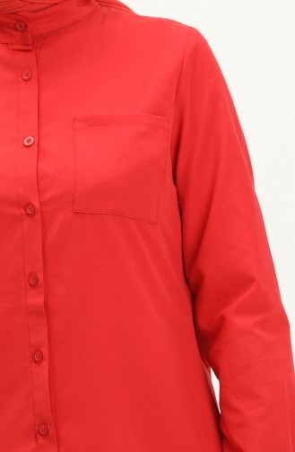 Mandarin Collar Pocket Tunic 2515-06 Red 2515-06