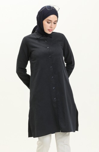 Yırtmaçlı Tunik 2559-03 Lacivert