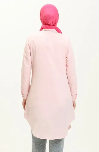 Hakim Yaka Cepli Tunik 2515-01 Pudra