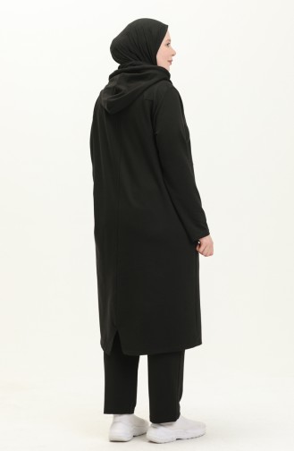 Ensemble de Survêtement Zippé Grande Taille 12016-01 Noir 12016-01