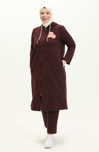 Ensemble de Survêtement à Fermeture Grande Taille 12016-05 Plum 12016-05