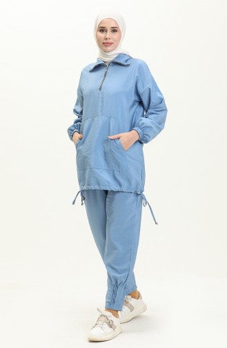 Parachute Fabric Two Piece Suit 24Y8848-01 Blue 24Y8848-01
