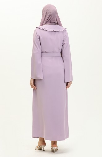 Collar Stone Detailed Dress 70011-05 Lilac 70011-05