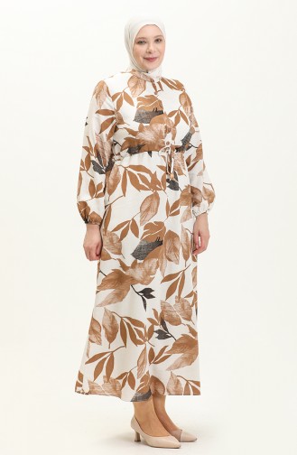 Brown İslamitische Jurk 1017-01