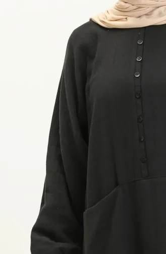 Robe Tissu Mousseline Avec Poches 24Y8896-02 Noir 24Y8896-02