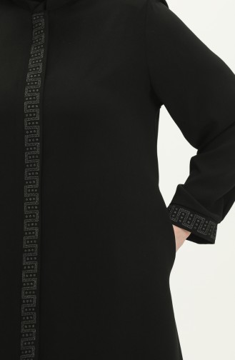 Abaya in Übergröße 3008-01 Schwarz 3008-01