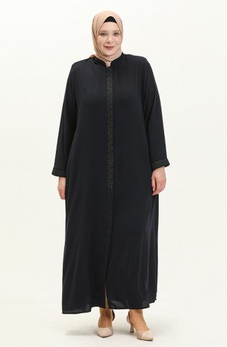 Navy Blue Abaya 3008-02